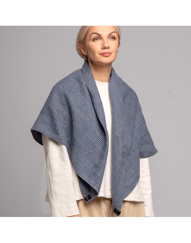 Užsegamas languotas mėlynas šalikas DANGUS 1