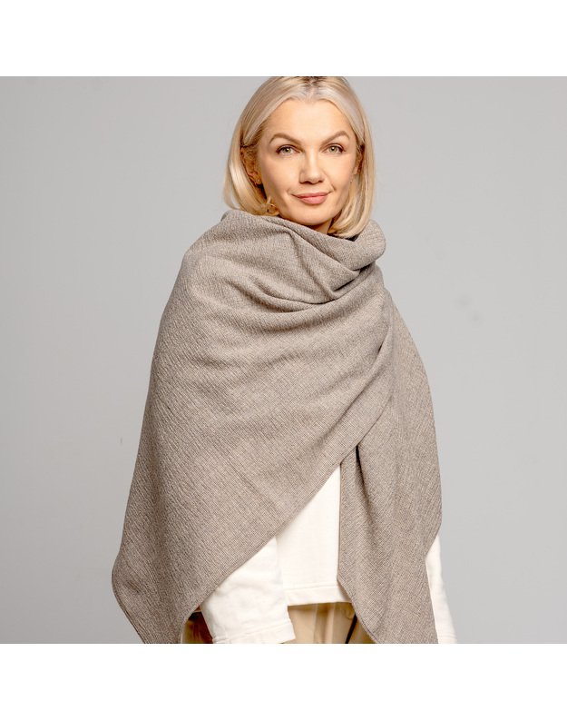 Didelė šviesi vilnonė skara  3