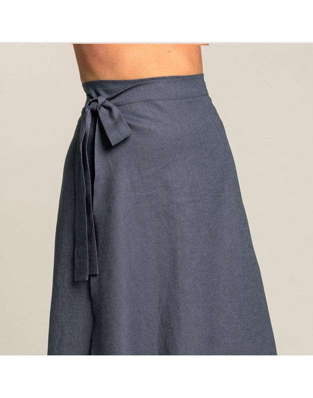 Lininis surišamas universalaus dydžio  sijonas  13