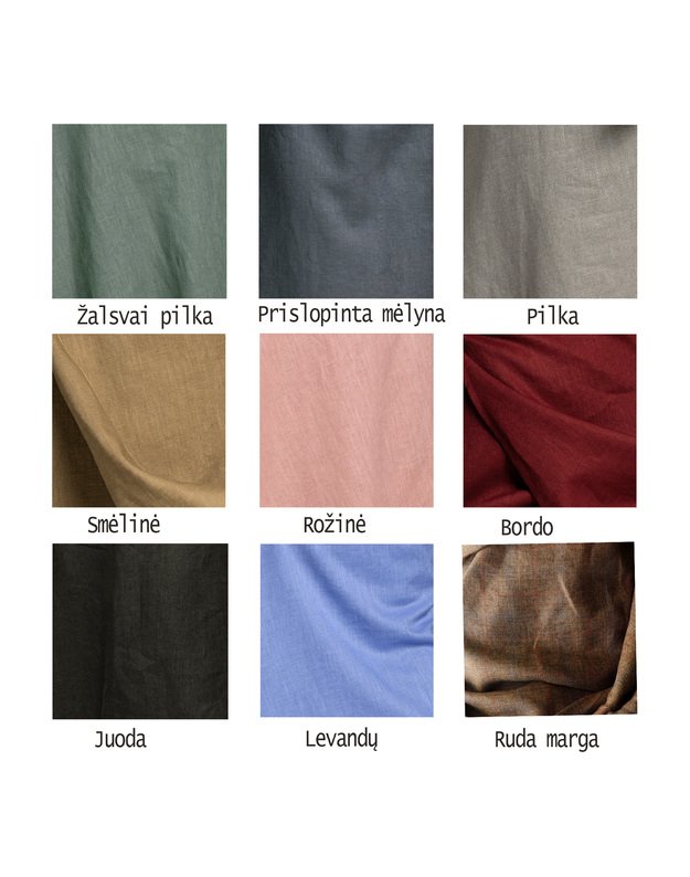 Lininis surišamas universalaus dydžio  sijonas  5