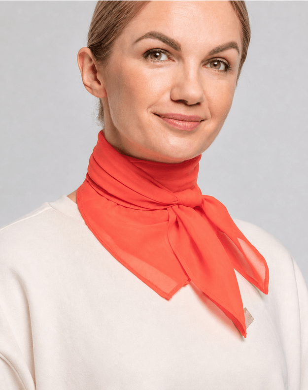 Nedidelė šilkinė arbūzo spalvos skarelė 2