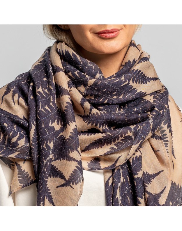 Kašmyro ir šilko skara PAPARTIS CAMEL