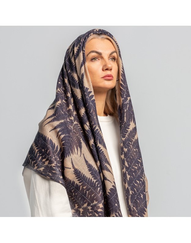 Kašmyro ir šilko skara PAPARTIS CAMEL 2