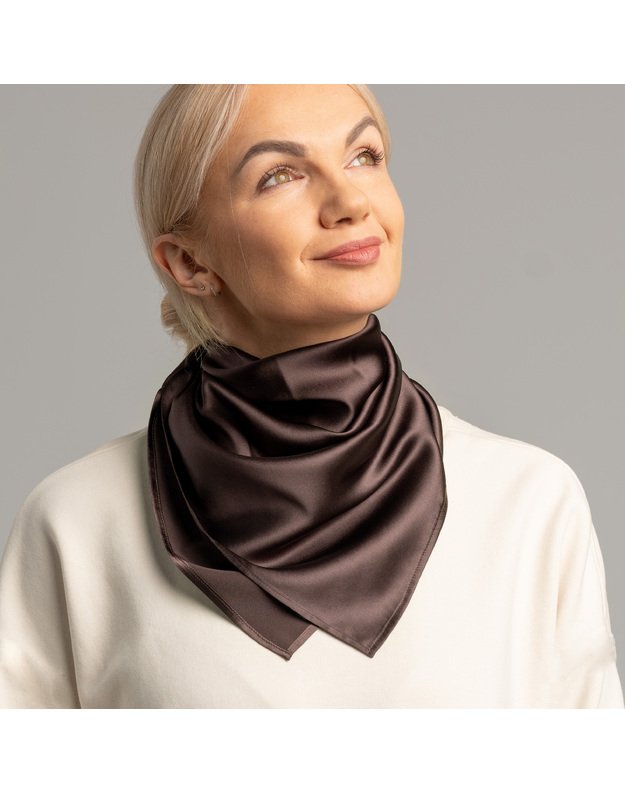 Šilkinė skarelė PILKAS ATLASAS 6