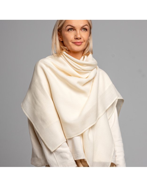 Didelė vilnonė skara BALTA 1