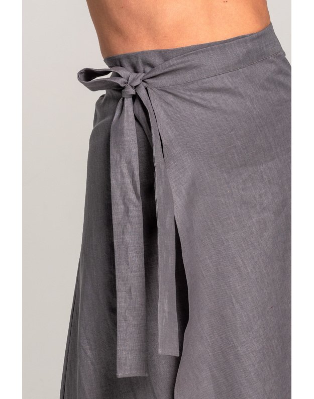 Lininis surišamas universalaus dydžio  sijonas  12