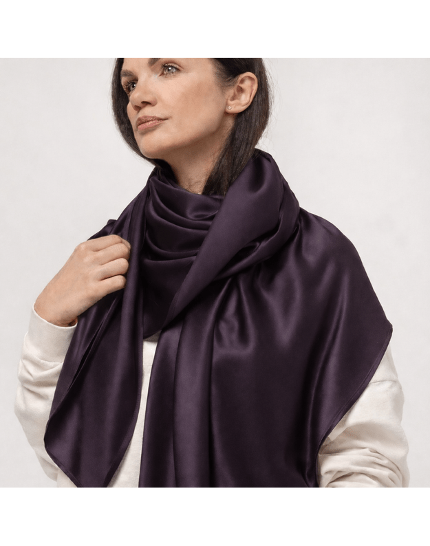 Didelė prabangi atlasinė šilkinė skara 