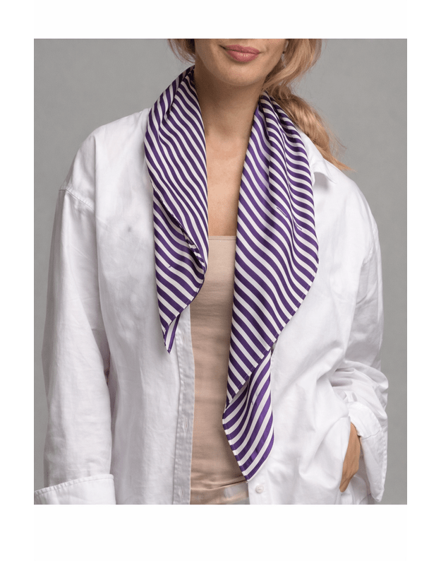 Dryžuota šilkinė skara 