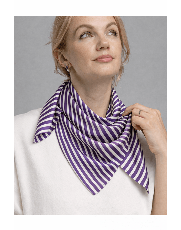 Dryžuota šilkinė skara  3