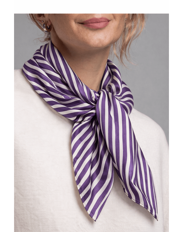 Dryžuota šilkinė skara  4