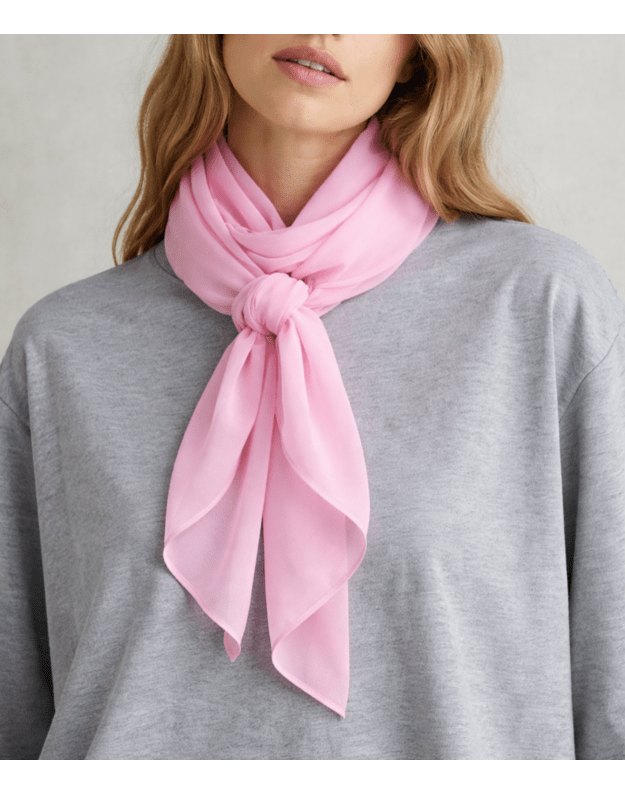 Šilkinė rožinė skara  3