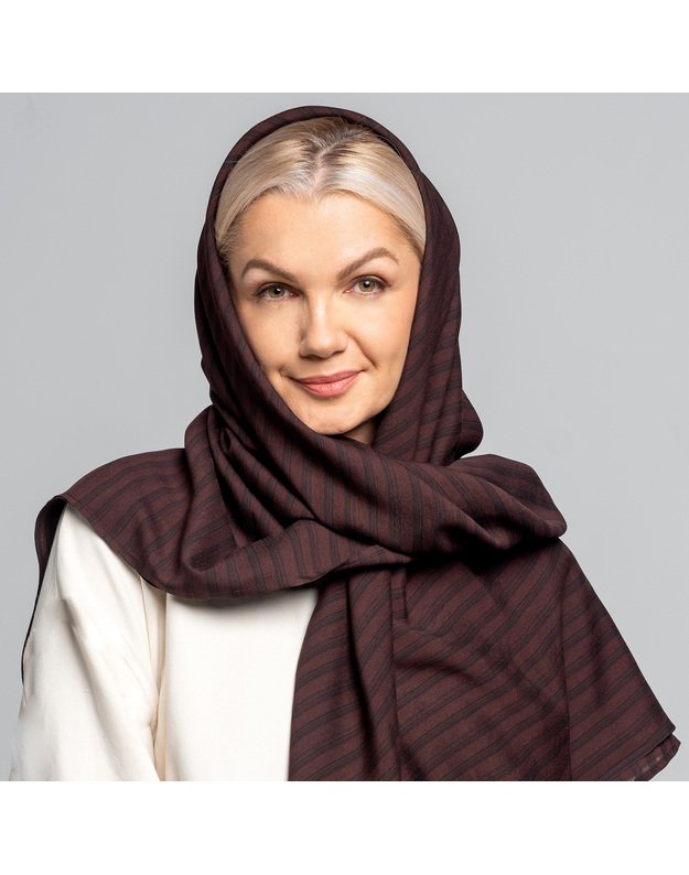 Didelė vilnonė skara ŠOKOLADAS 2