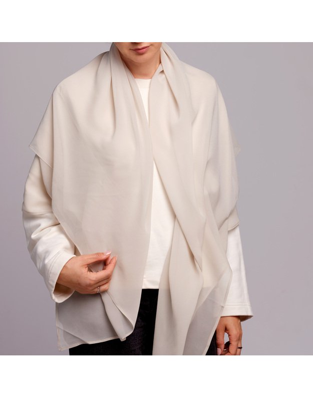 Didelė šviesi šilkinė skara 3