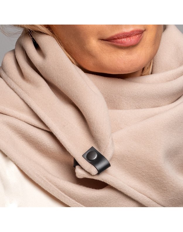 Kašmyro ir vilnos NUDE rausvas šalikas  1