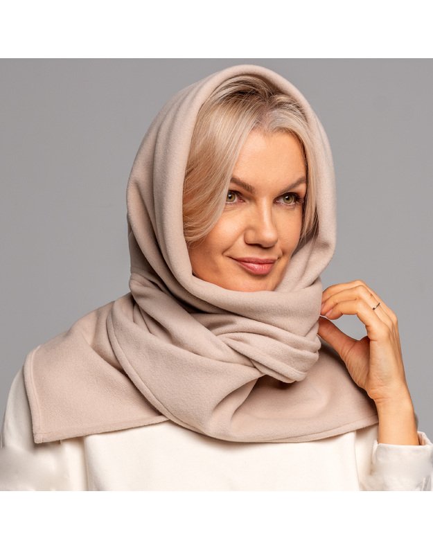 Kašmyro ir vilnos NUDE rausvas šalikas  5