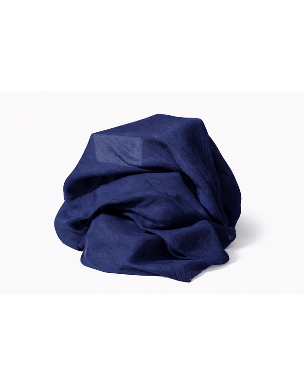 Didelė tamsiai mėlyna šilkinė skara  4