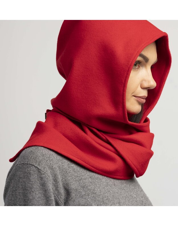 Kašmyro raudonas užsegamas GOBTUVAS-ŠALIKAS 5