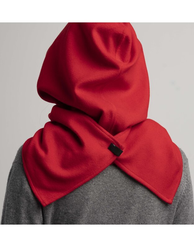 Kašmyro raudonas užsegamas GOBTUVAS-ŠALIKAS 3